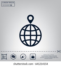 pin on globe icon