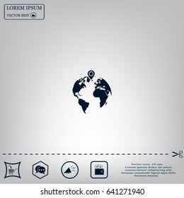 pin on globe icon