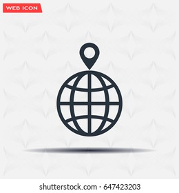 pin on globe icon