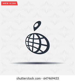 pin on globe icon