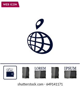 pin on globe icon