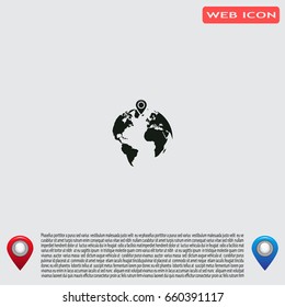 pin on globe icon