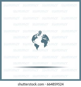 pin on globe icon