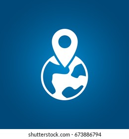 pin on globe icon