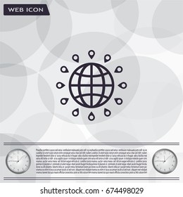 pin on globe icon