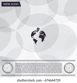 pin on globe icon