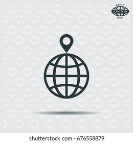 pin on globe icon