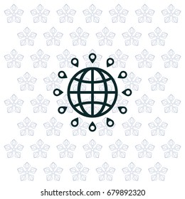 pin on globe icon