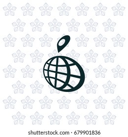 pin on globe icon