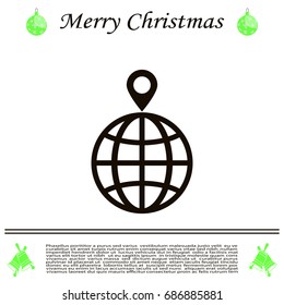 pin on globe icon