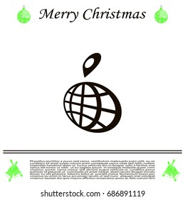 pin on globe icon
