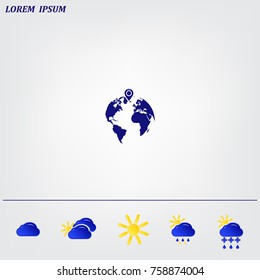 pin on globe icon
