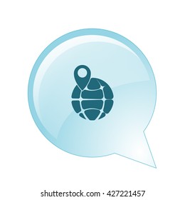 pin on globe icon vector illustration