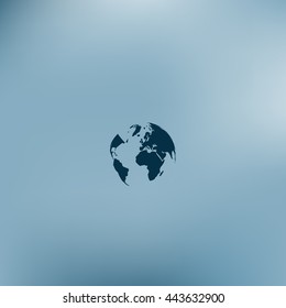 pin on globe icon vector illustration