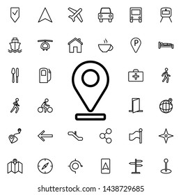 Pin on line icon. Universal set of navigation for website design and development, app development
