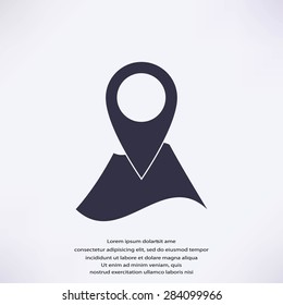 Pin on the map icon