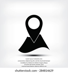 Pin on the map icon