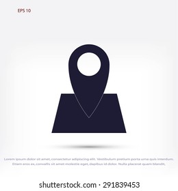 Pin on the map icon
