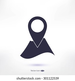 Pin on the map icon