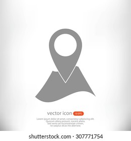 Pin on the map icon