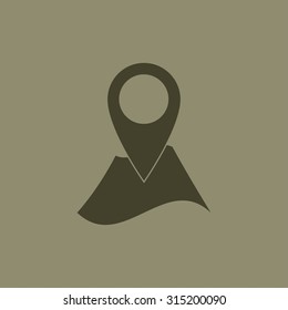 Pin on the map icon
