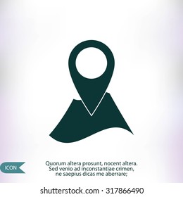 Pin on the map icon