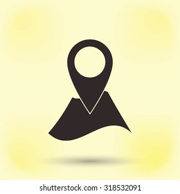 Pin on the map icon