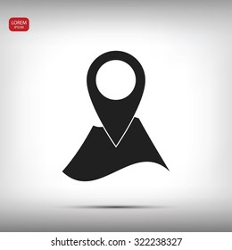 Pin on the map icon