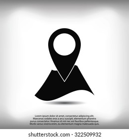 Pin on the map icon
