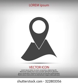 Pin on the map icon