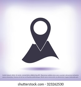 Pin on the map icon