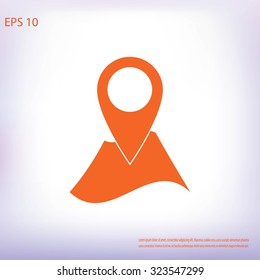 Pin on the map icon