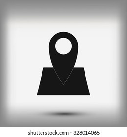 Pin on the map icon