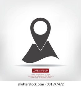 Pin on the map icon