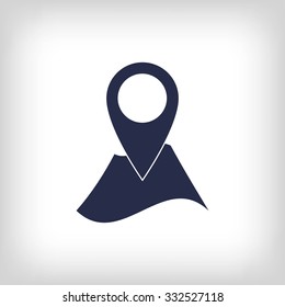 Pin on the map icon