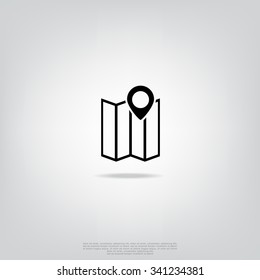 Pin on the map icon