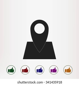 Pin on the map icon