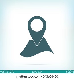 Pin on the map icon