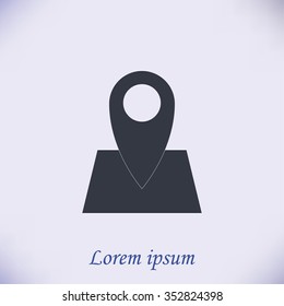 Pin on the map icon
