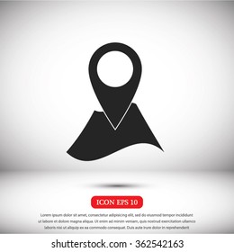 Pin on the map icon