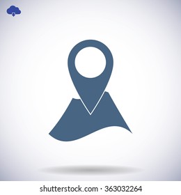 Pin on the map icon