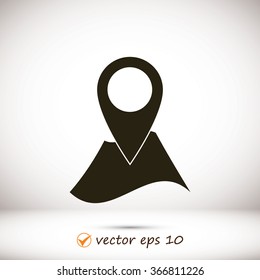 Pin on the map icon