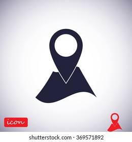Pin on the map icon