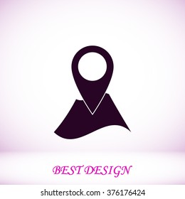 Pin on the map icon