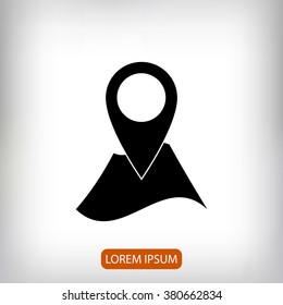 Pin on the map icon