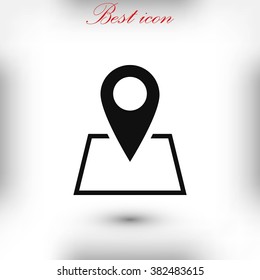 Pin on the map icon