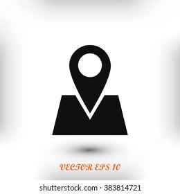 Pin on the map icon
