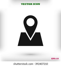Pin on the map icon