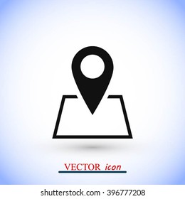 Pin on the map icon