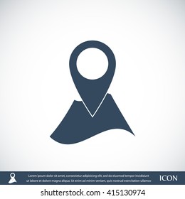 Pin on the map icon